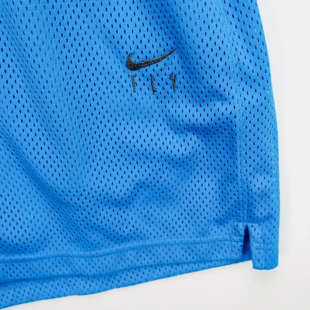 Nike Dri-FIT Mesh Gym Shorts Mens Large Blue Basketball Training Athletic